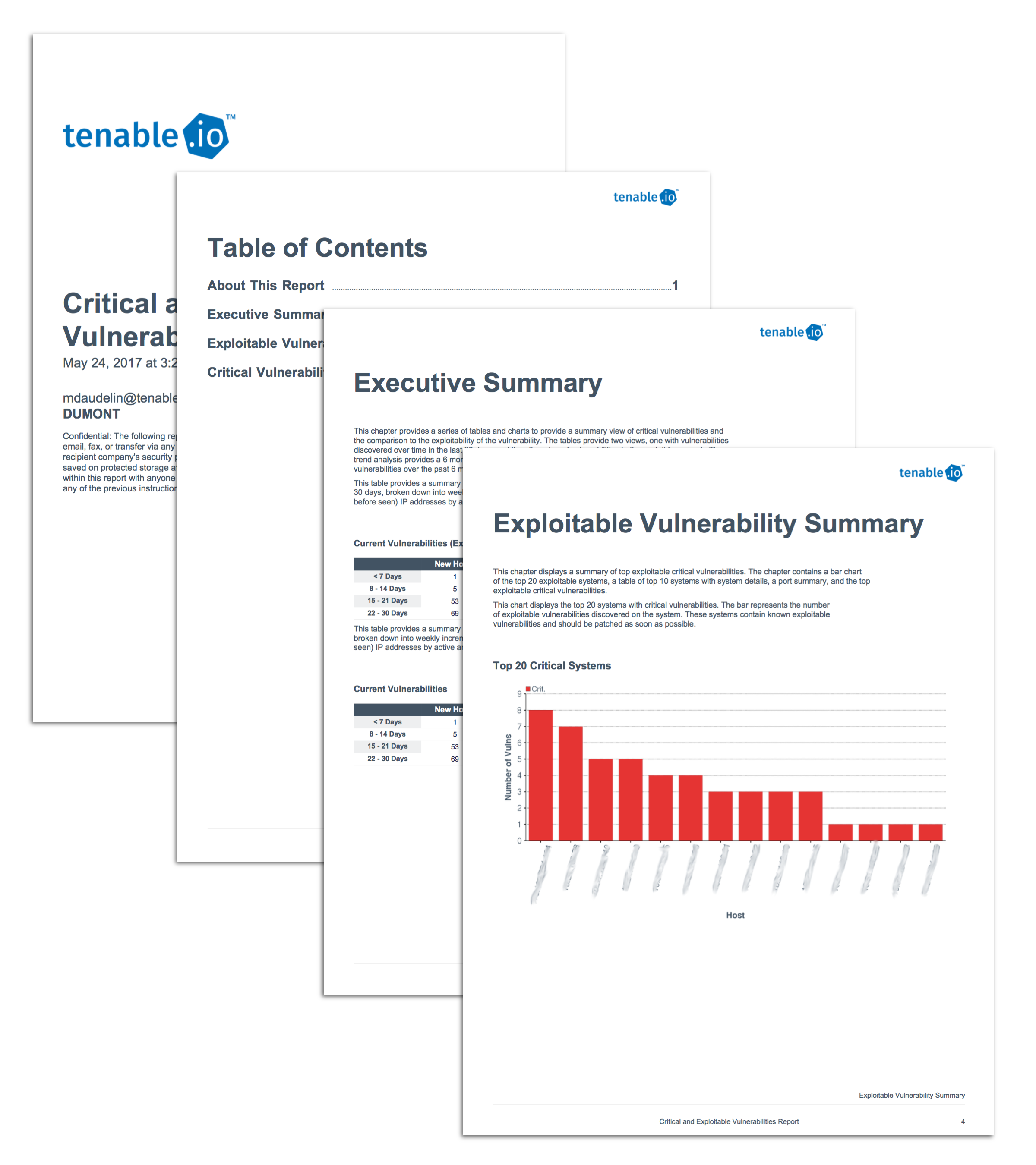 Tenable.io Critical and Exploitable Vulnerabilities report