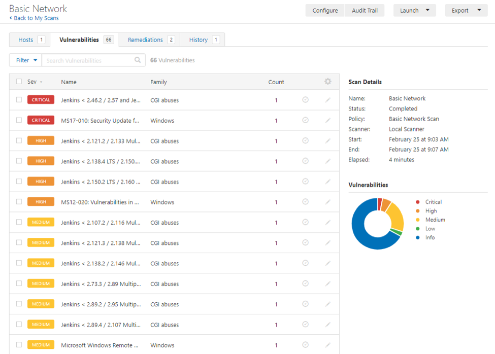 Does Nessus scan for CVE?