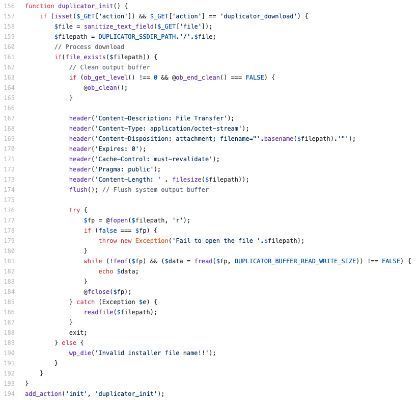 Duplicator WordPress Plugin Vulnerability Exploited in the Wild - Blog ...