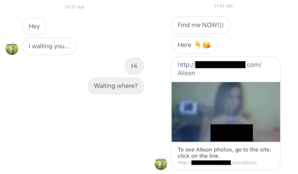 “Conversing” With A Porn Bot in Direct Messages