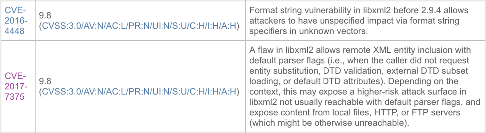  CVE-2017-7375 and CVE-2016-4448 addressed in JSA10916 could allow a remote unauthenticated attacker to send specially crafted extensible markup language (XML) packets that lead to privilege escalation or format string manipulation