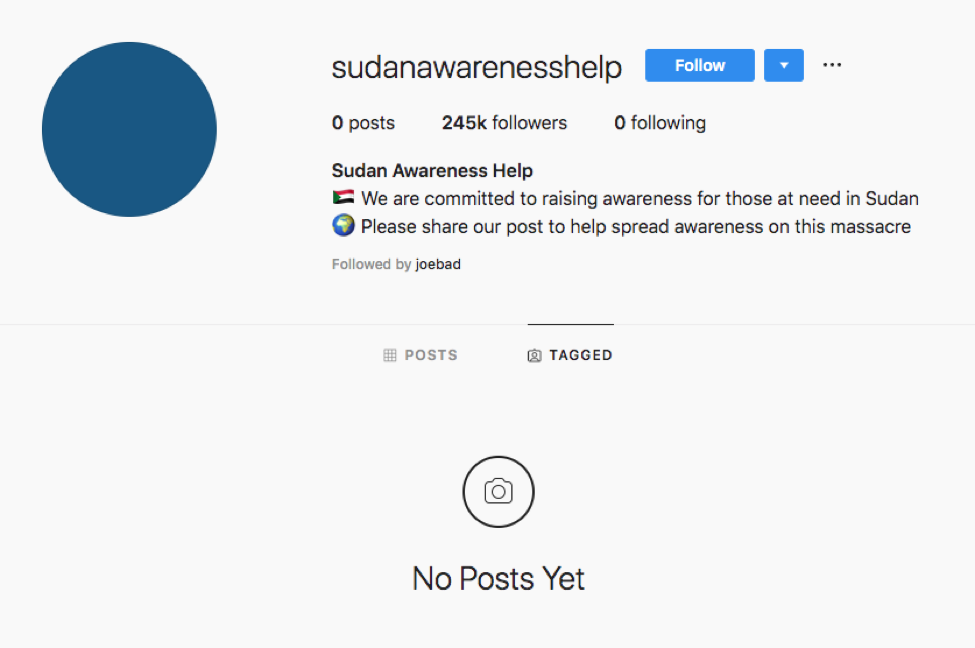 Sudan Meal Project Instagram scam 