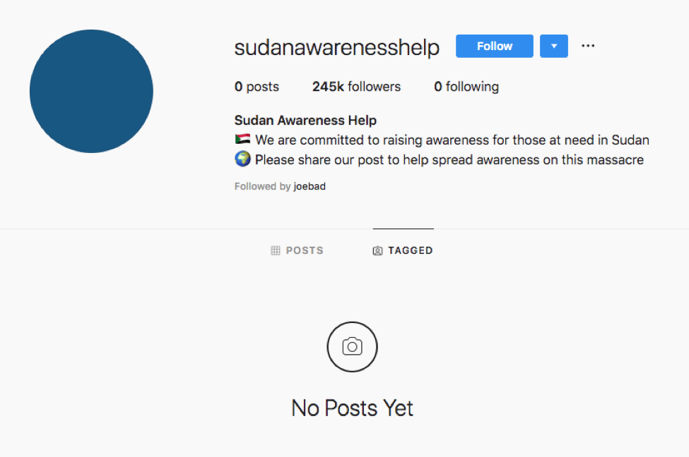 Sudan Meal Project Instagram scam