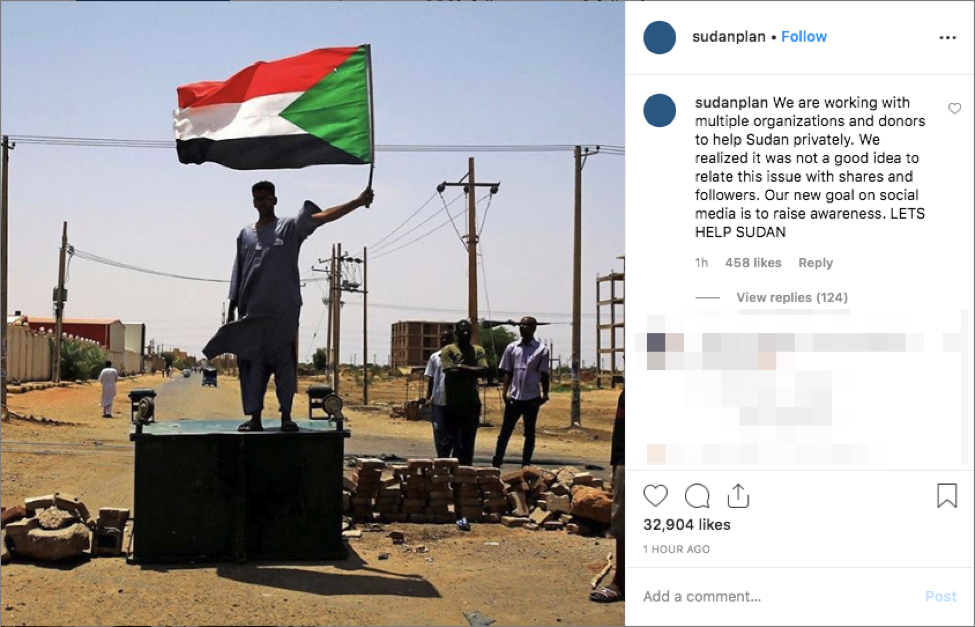 Sudan Meal Project Instagram scammers emerge