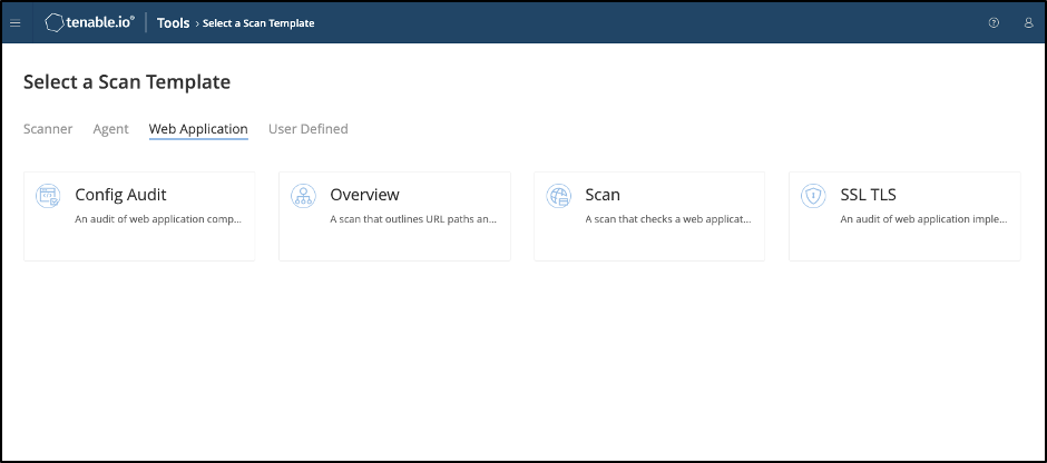 Tenable.io Web App Scanning Scan Template