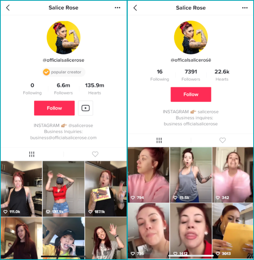 Most followers on tiktok