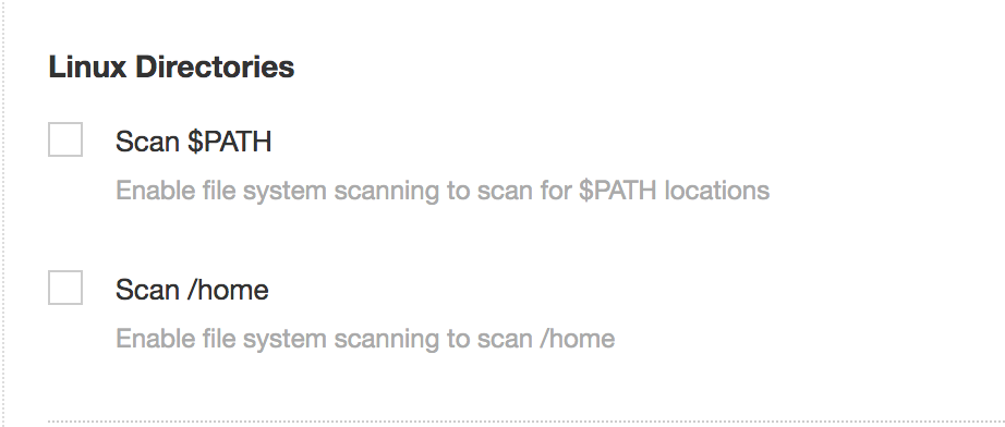 advanced options customers can use to scan $PATH locations, /home as well as custom directories to scan for bad hashes associated with WatchBog malware