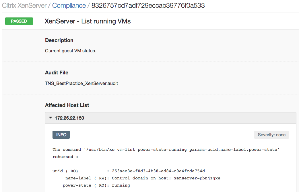 Nessus - XenServer compliance