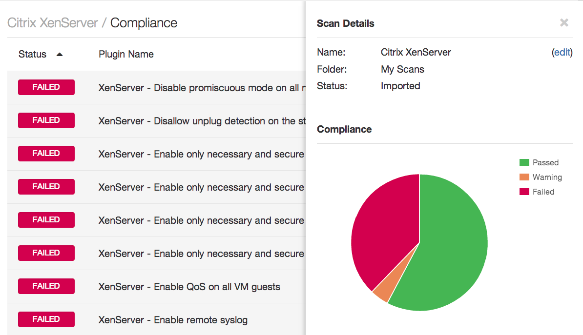 Nessus - XenServer compliance