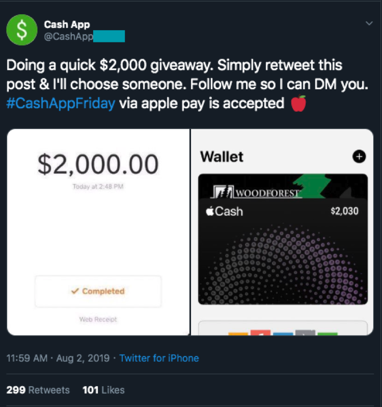 Cash App Scams:Legitimate Giveaways Provide Boost to Opportunistic Scammers