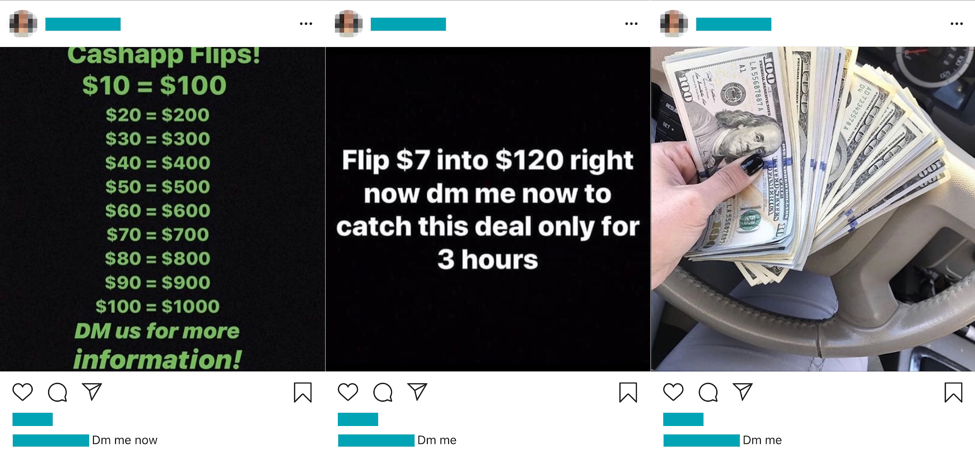 Estafas de Cash App: los sorteos atrapan a los usuarios de Instagram, mientras que los videos de YouTube prometen dinero fácil