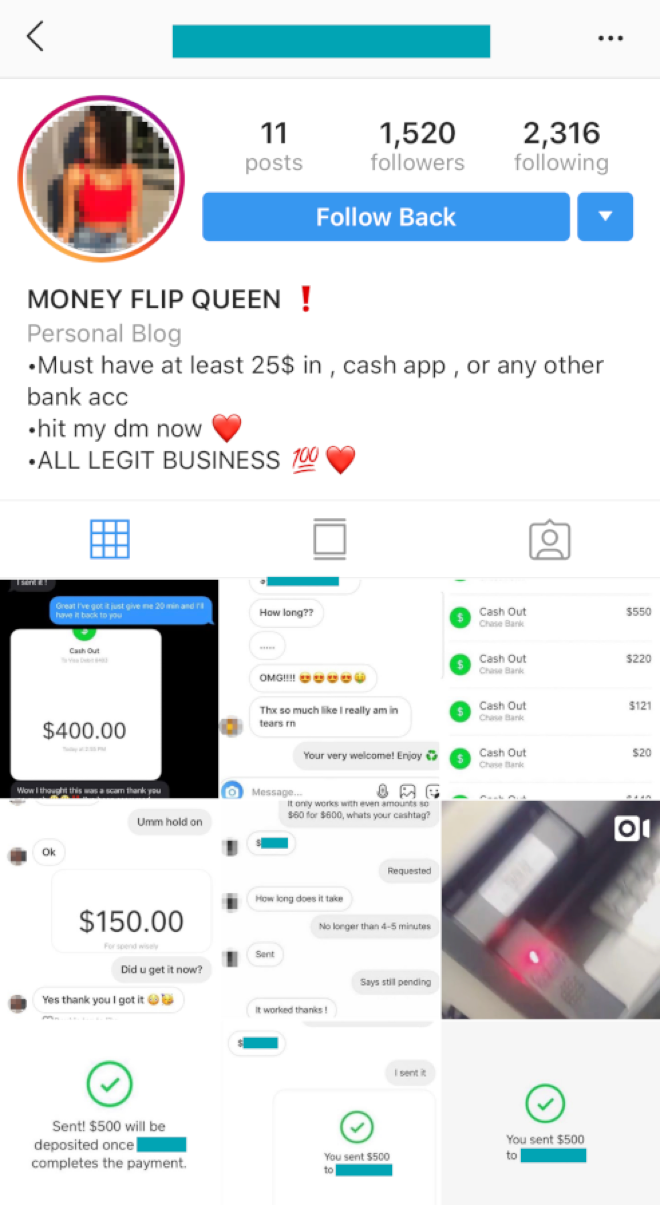 Cash App Scams:Giveaway Offers Ensnare Instagram Users, While YouTube Videos Promise Easy Money