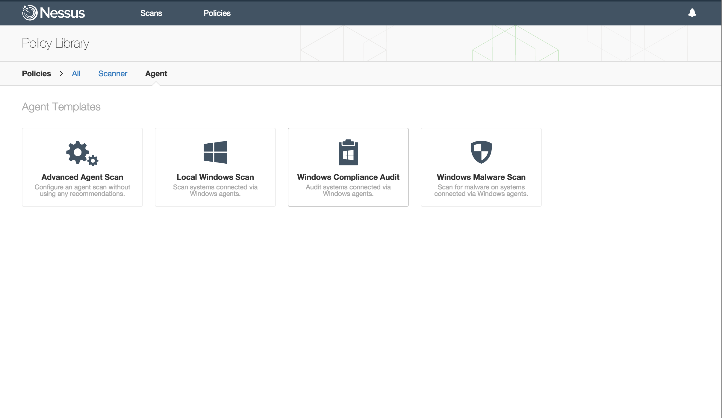 Nessus Agent policy template