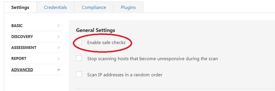 Safe checks disabled