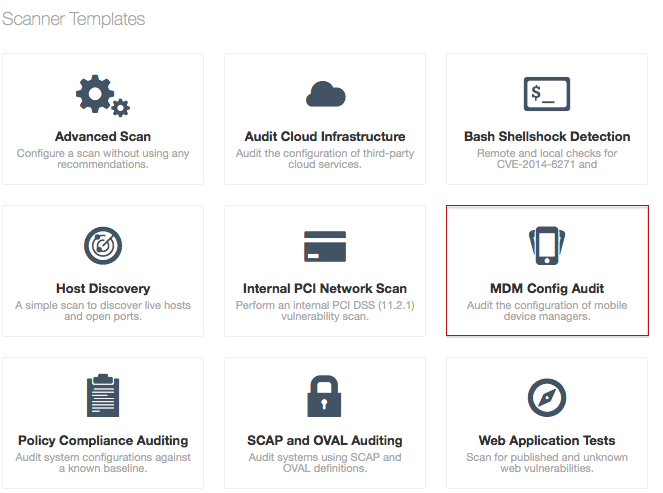 Scanner templates