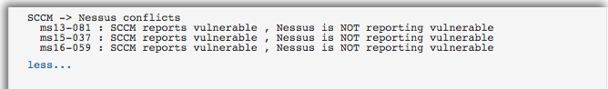 SCCM to Nessus