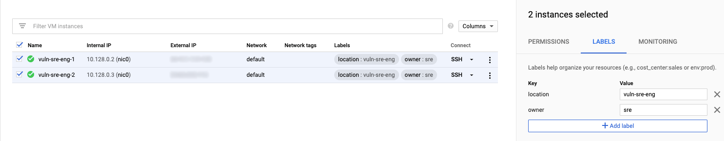 Tagging with GCP Labels