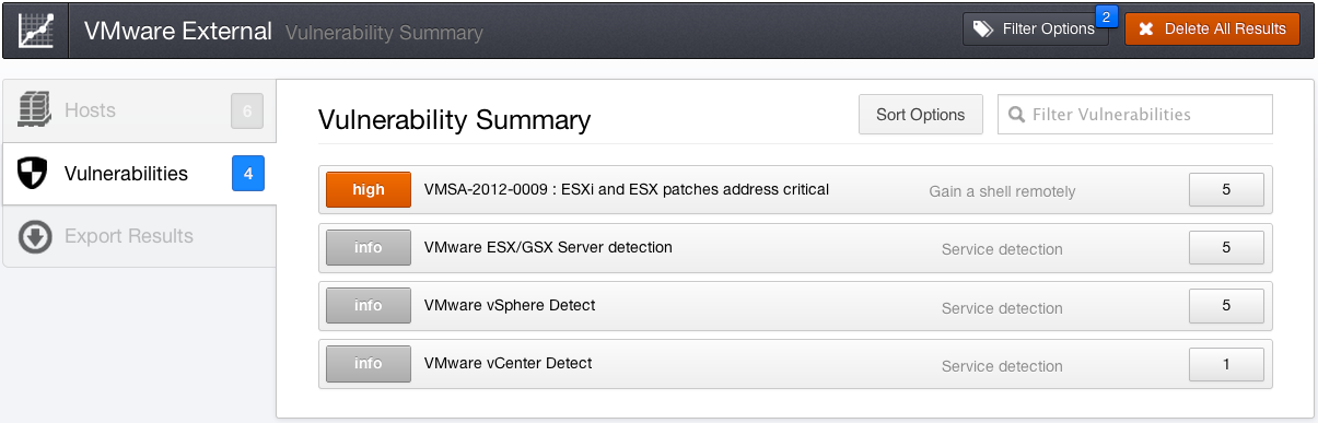 Vulnerabilities scanner