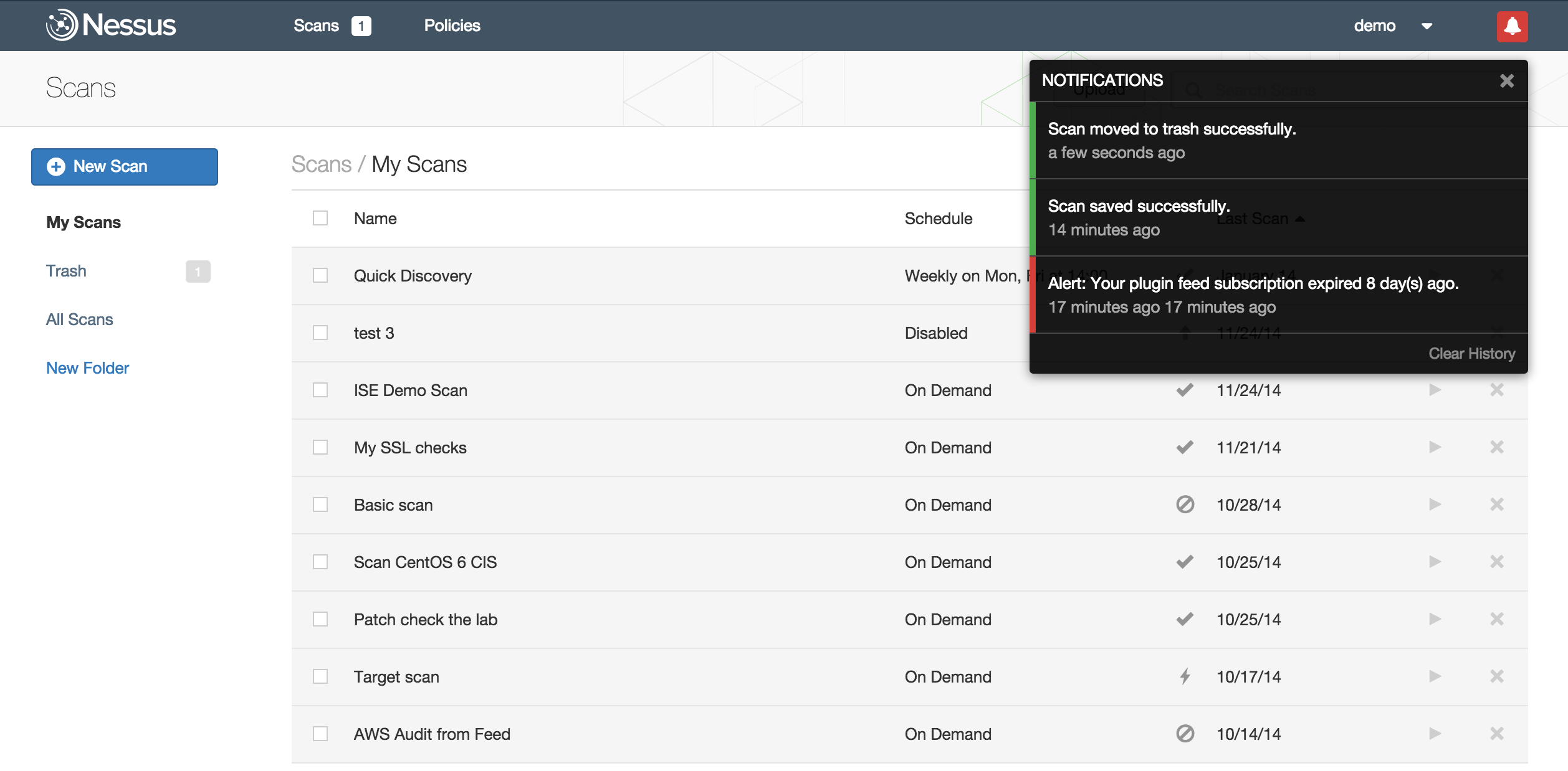 Nessus 6.2 notifications