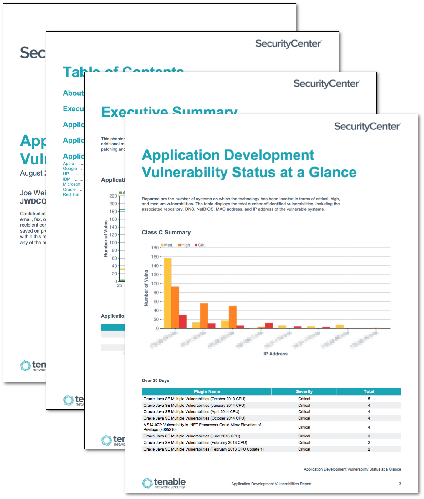 Application Development Summary Report - SC Report Template  Tenable® For Template For Summary Report