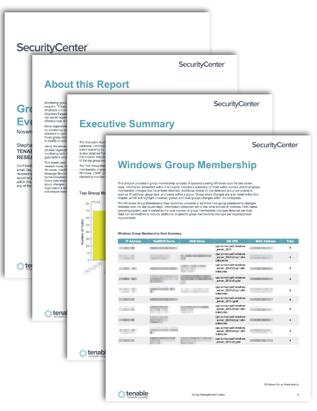 Group Management Events Report