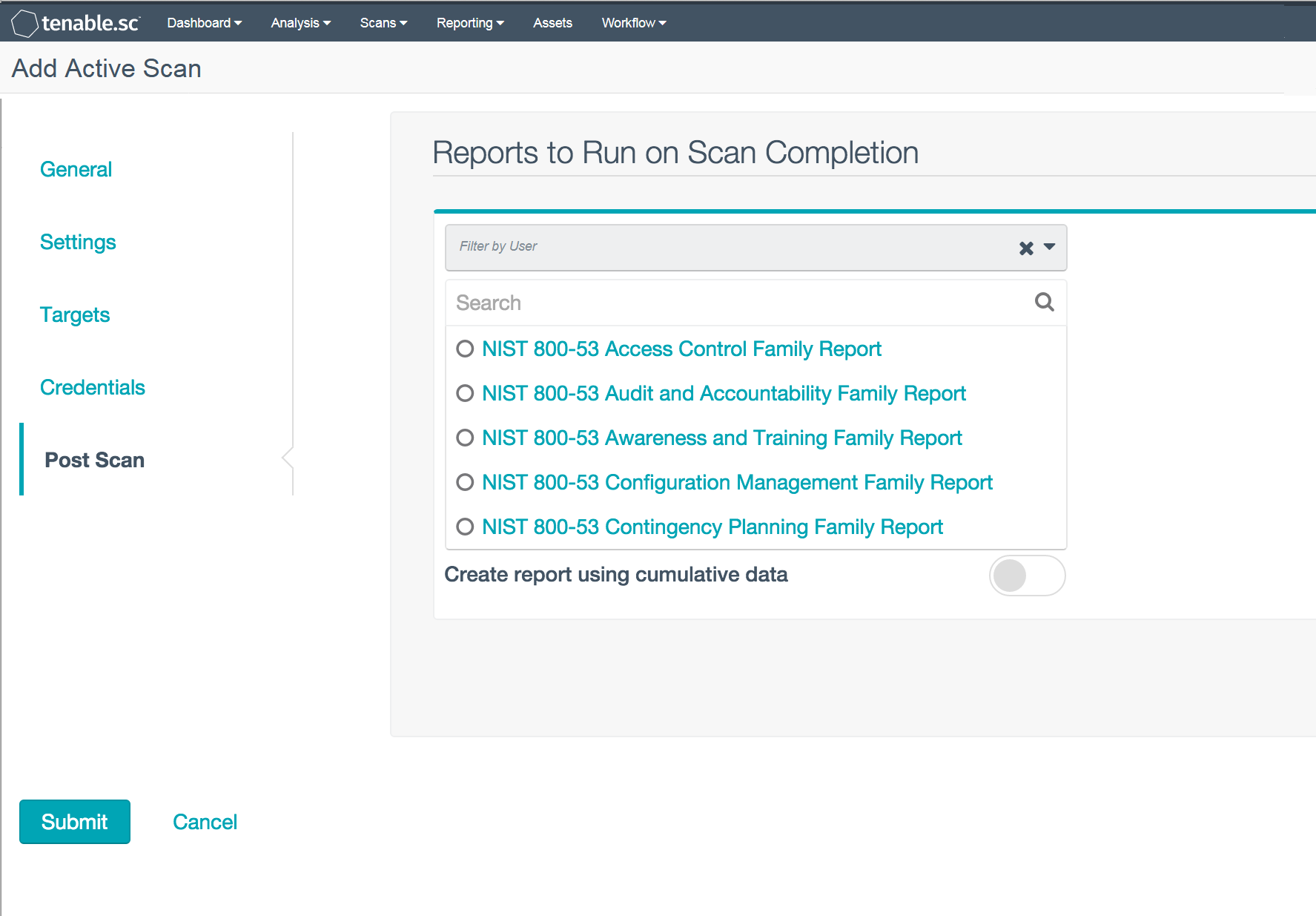 Reports to Run Screenshot