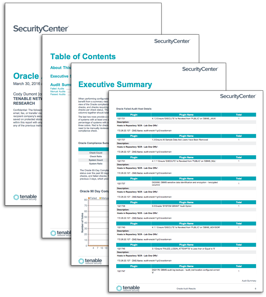 Oracle Audit Results Sc Report Template Tenable