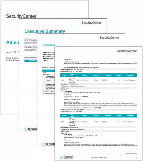 Tenable.sc Report Templates | Tenable®