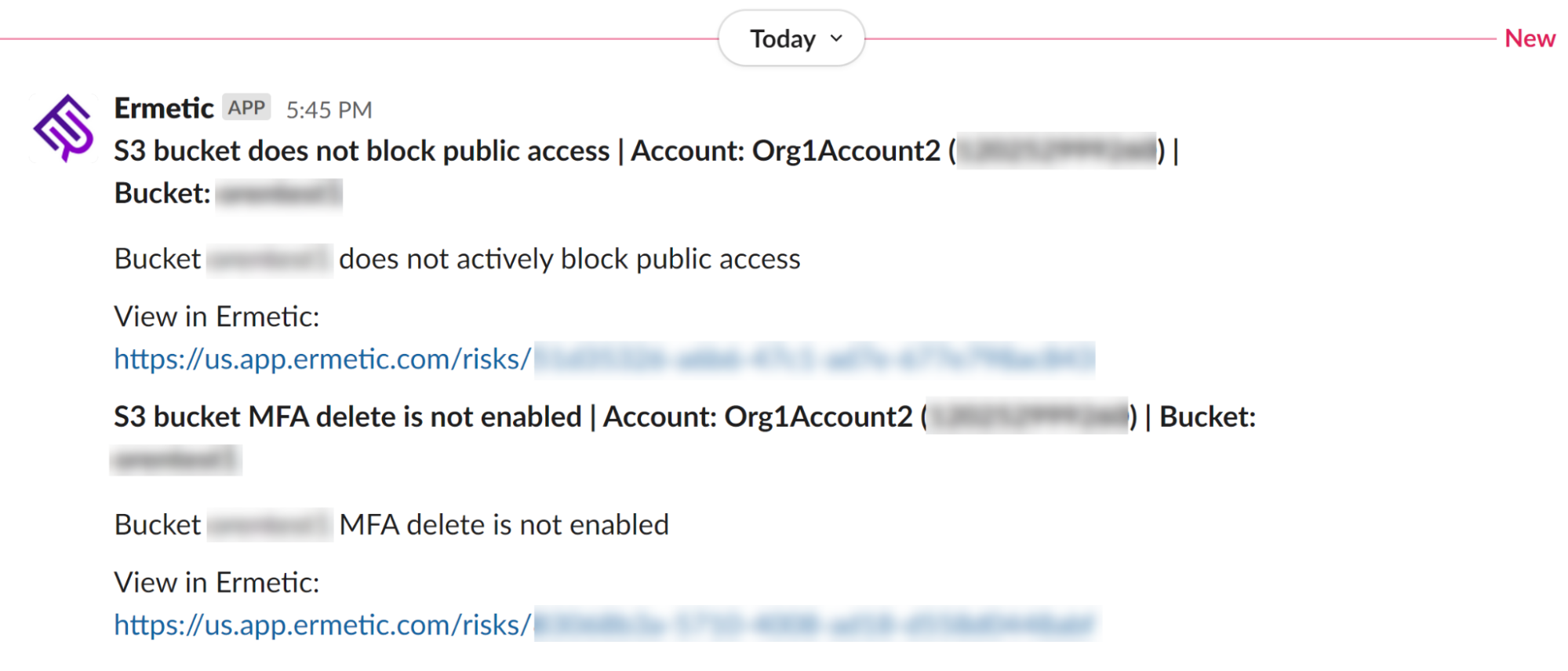 Findings in Slack Findings in Slack