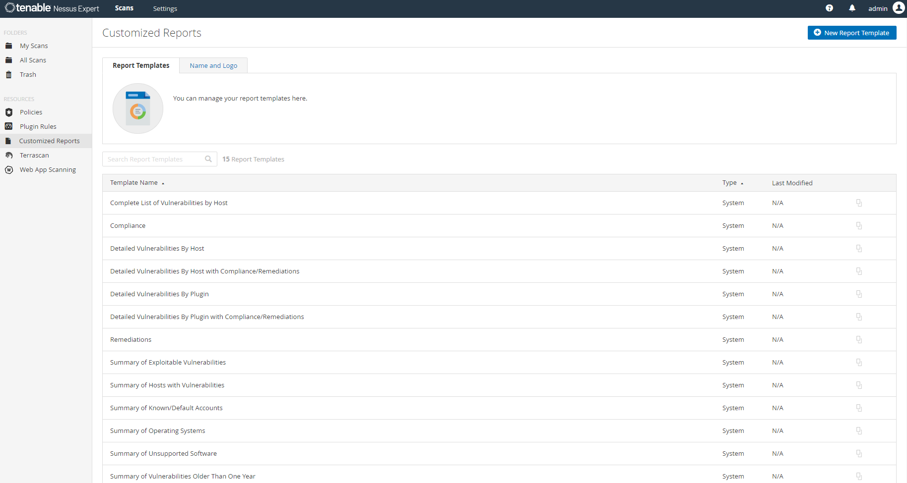Customizable reporting