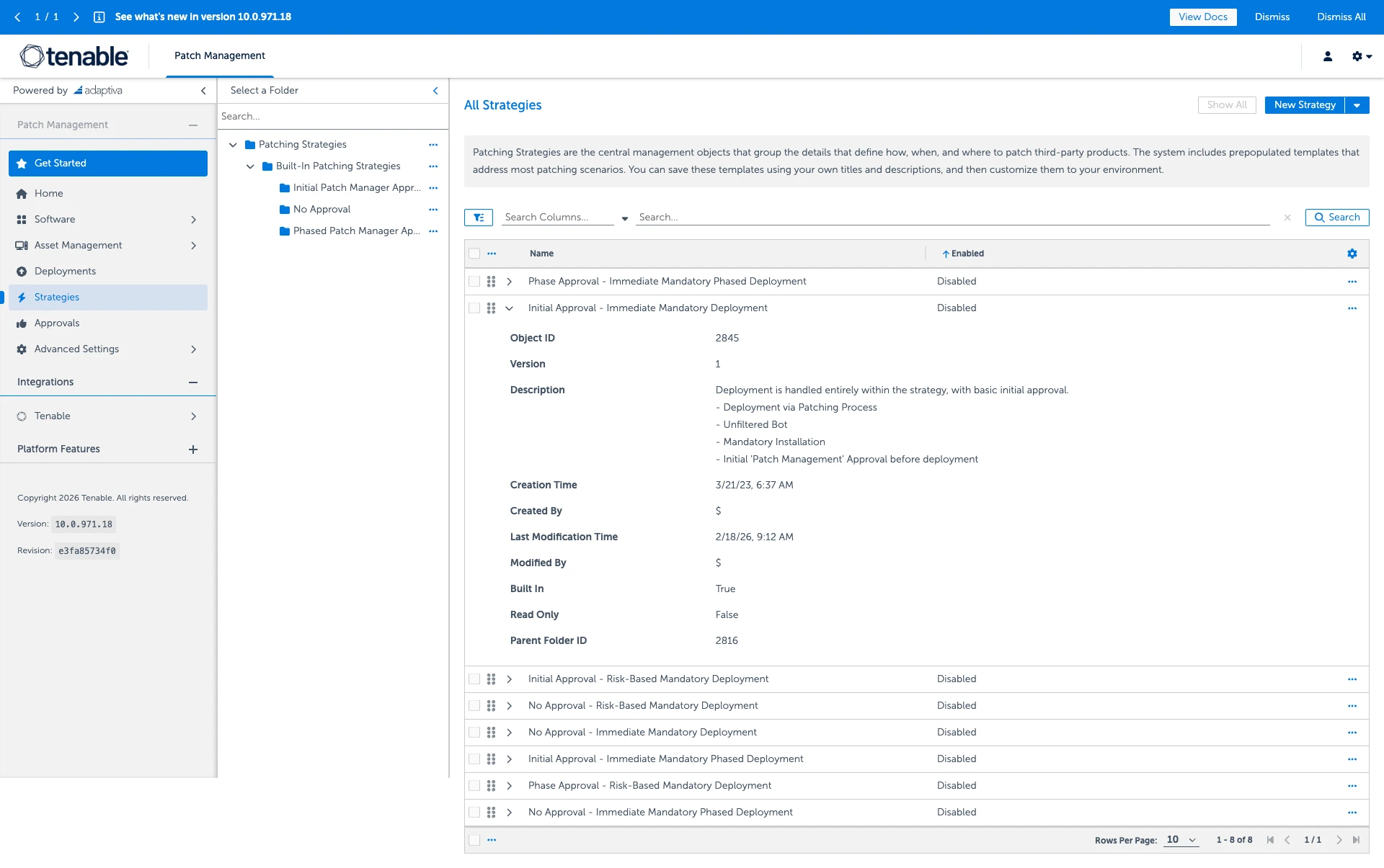 Custom controls for policy creation within Tenable Patch Management