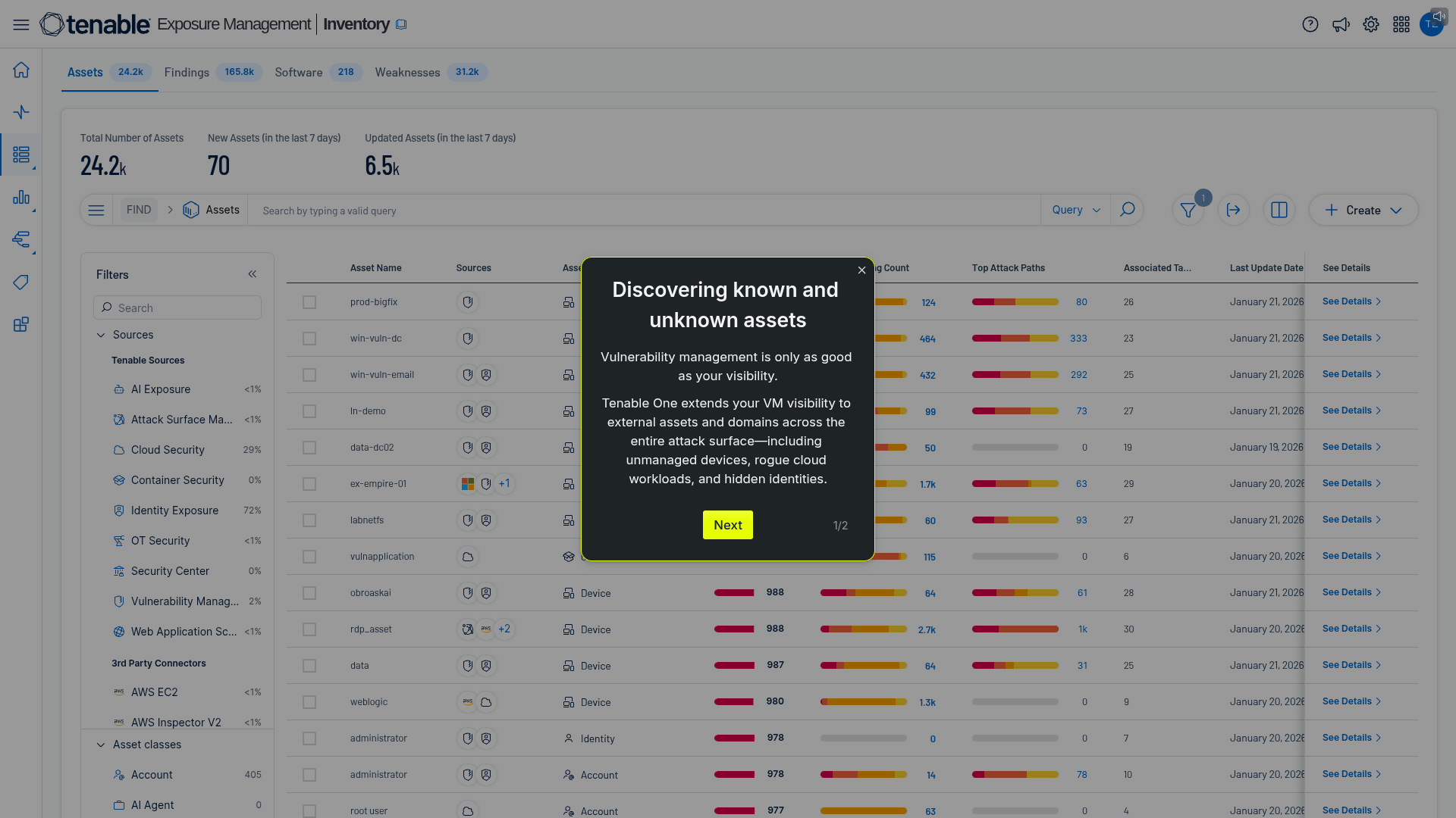See a demo of how Tenable discovers known and unknown assets across your attack surface.