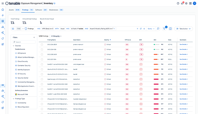 Querying in Inventory Findings in Tenable One