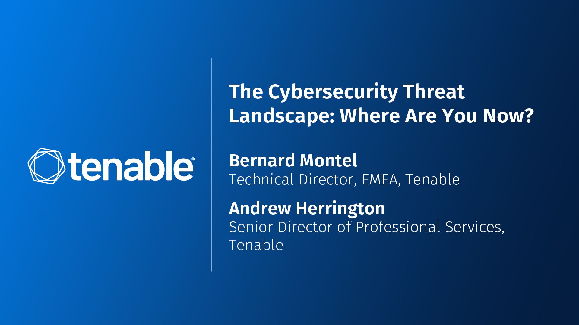 The cybersecurity threat landscape: Where are you now?