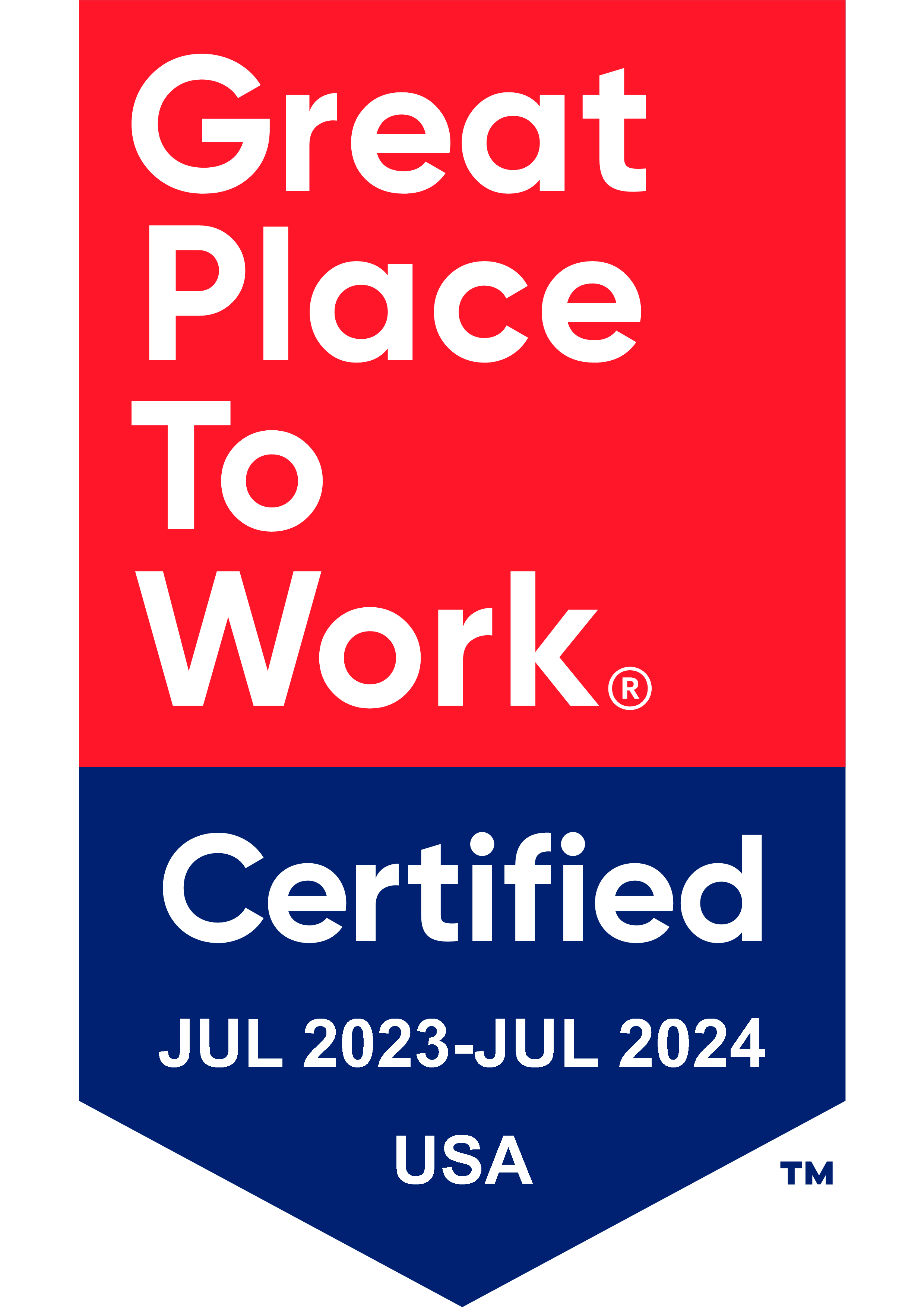 2023-2024 Great Place To Work Certified