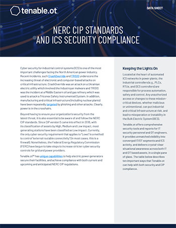 NERC CIP Standards and ICS Security Compliance.