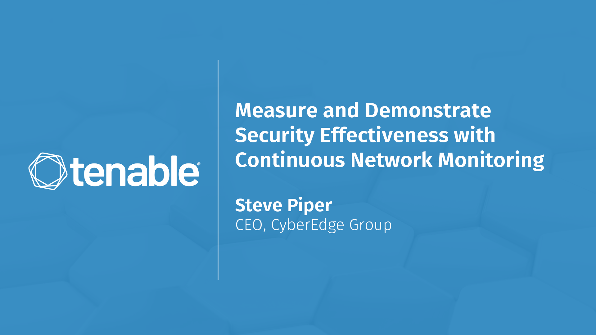 Network Monitoring on Demand Measure and Demonstrate Security Effectiveness with Continuous Network Monitoring